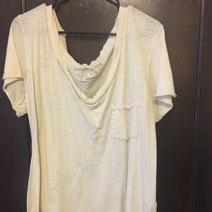 Oversized free people v neck tee